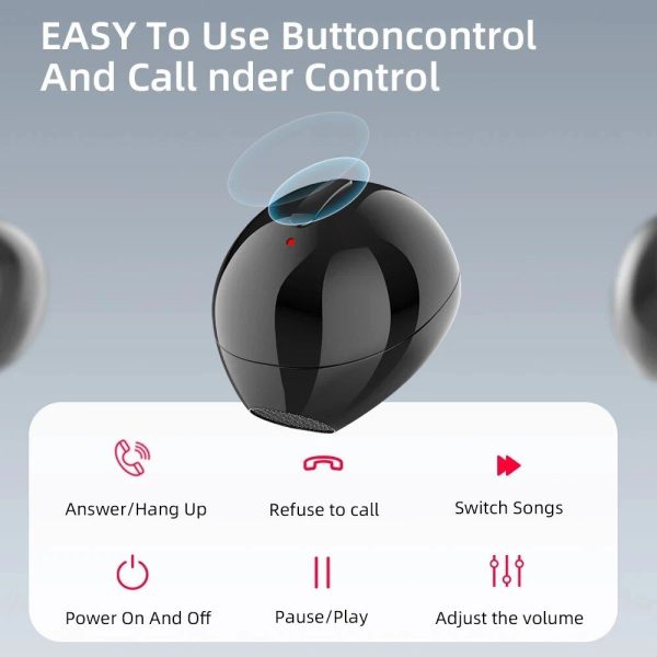 Ultra-Compact Invisible Bluetooth Earbuds with Charging Case – Perfect for Work & Sleep - Image 3