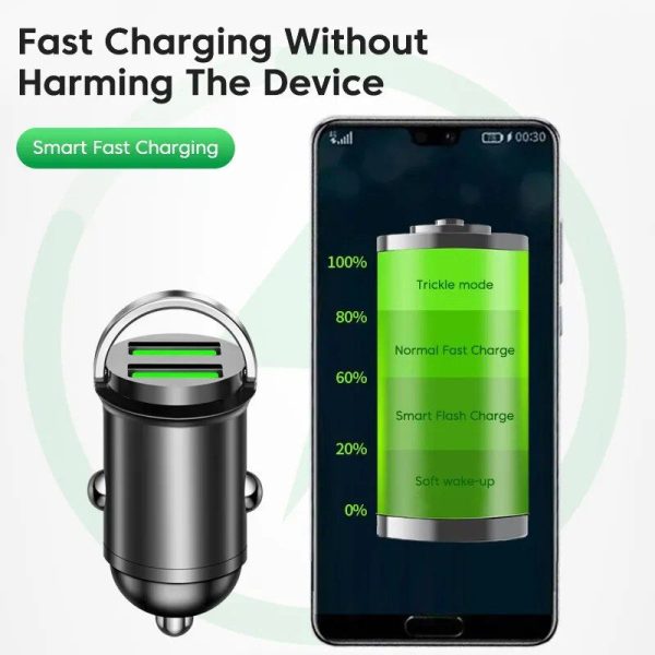 200W Dual USB Fast Charging Car Phone Adapter with QC 3.0 - Image 5