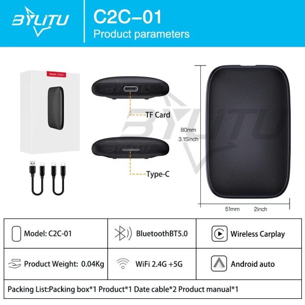 2023 Universal Car Wired to Wireless CarPlay Adapter with Android Auto, Netflix & YouTube - Image 7