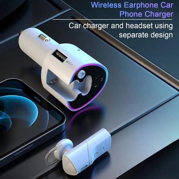 2-in-1 Bluetooth Earphone & Fast Car Charger - Image 3