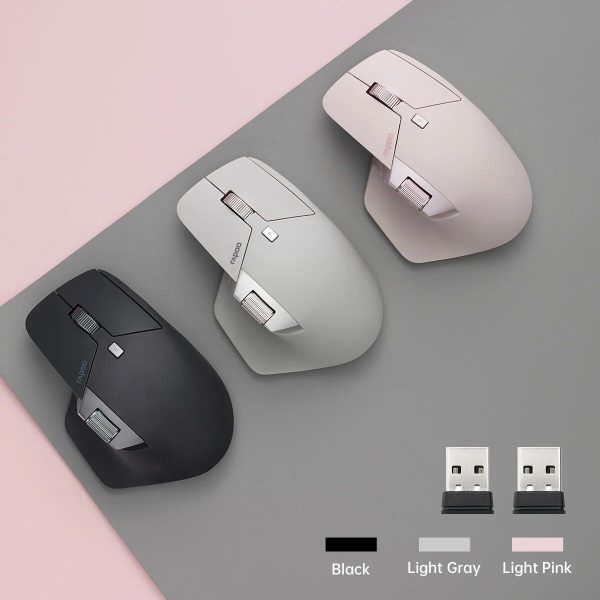 Rechargeable Multi-Mode Wireless Ergonomic Mouse with 3200 DPI & Easy-Switch for 4 Devices