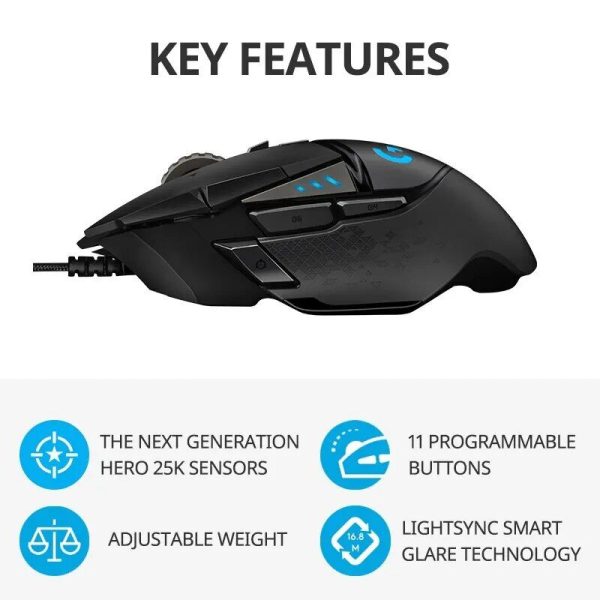 Wired Gaming Mouse with 11 Programmable Buttons & Dual-Mode Roller - Image 3