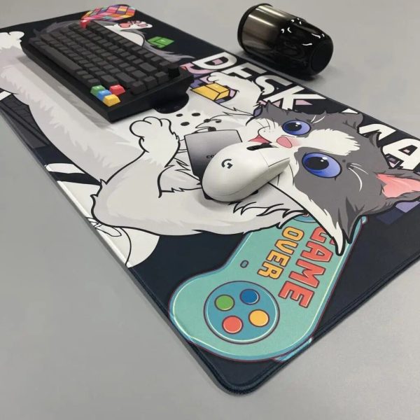 Cute Cat XXL Gaming Mousepad - Non-Slip, Stitched Edges, HD Print Desk Mat - Image 7