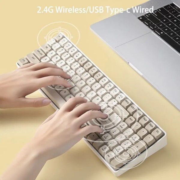 Wireless Gaming Mechanical Keyboard: 2.4G, USB Type-C, 100-Key, Hot Swap, Blue/Yellow Switch - Image 7