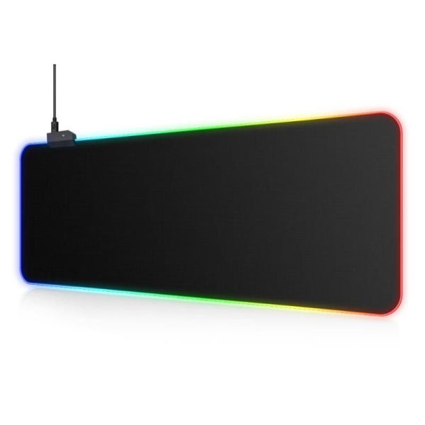 RGB LED Light Gaming Mouse Pad - Waterproof Desk Mat with Multi-Size & Lighting Modes