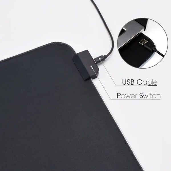 RGB LED Light Gaming Mouse Pad - Waterproof Desk Mat with Multi-Size & Lighting Modes - Image 4