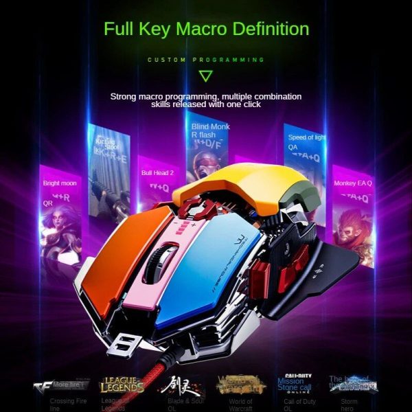 Ultra-Responsive 5500 DPI Wired Gaming Mouse with RGB Lighting and 9 Programmable Buttons - Image 6