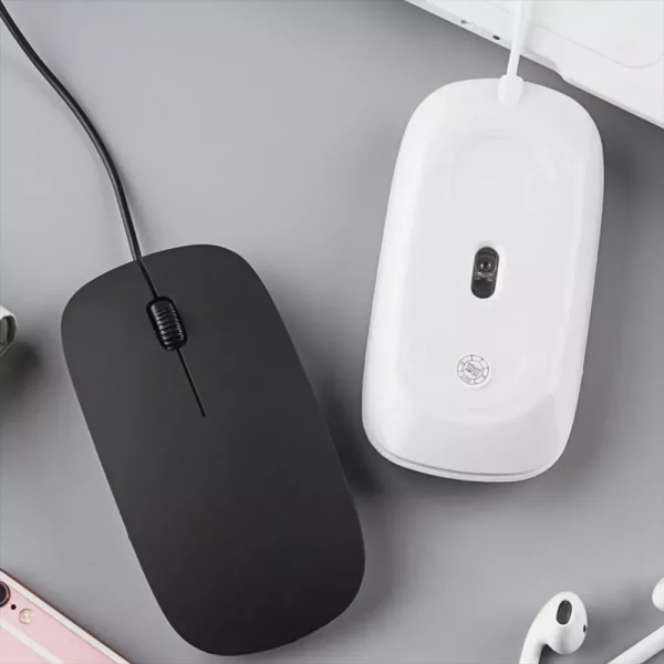 Ultra-Thin 2.4Ghz Ergonomic Wired USB Mouse for PC and Laptop