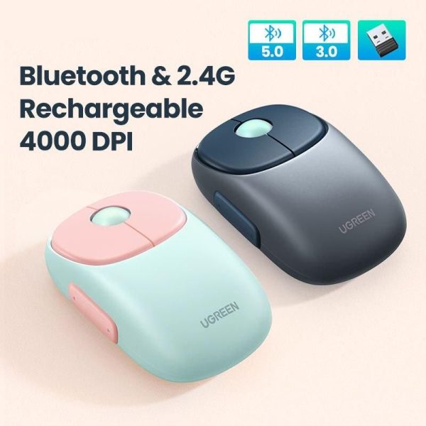 Rechargeable Wireless Mouse with Triple Bluetooth & 4000 DPI - Image 2