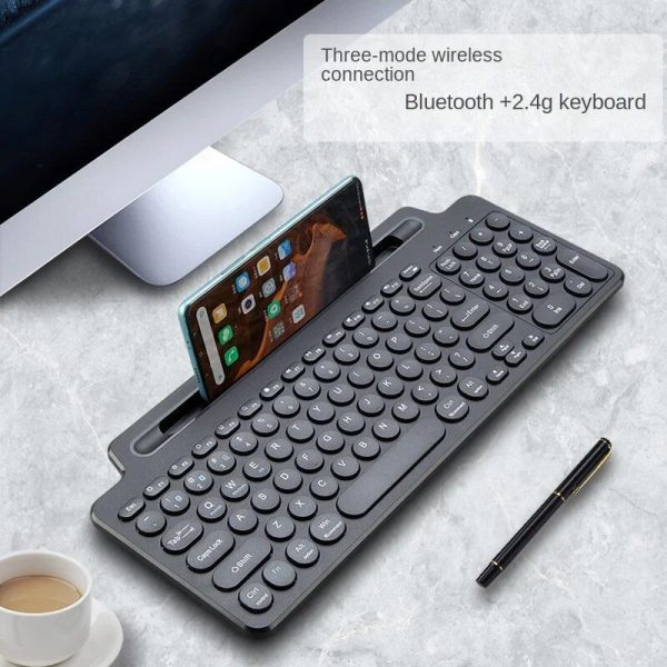 Multi-Device Wireless Touchpad Keyboard - 3-in-1 Connectivity for Tablet, Desktop, and Smartphone - Image 2