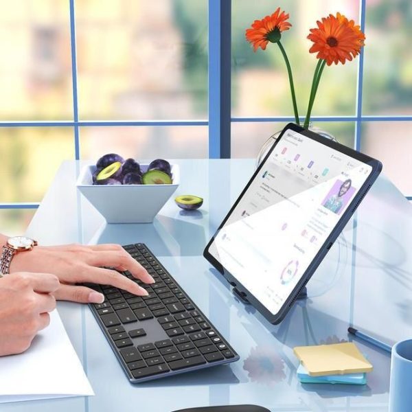 Ultra-Slim Multi-Device Rechargeable Bluetooth Keyboard & Mouse Combo - Wireless, Ergonomic Design for Mac/Win/Android/iOS - Image 7