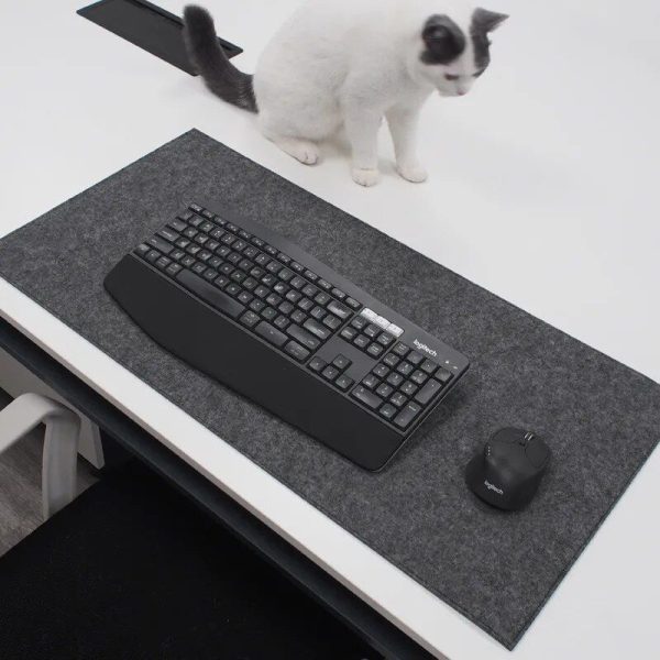 XXL Wool Felt Non-Slip Office Desk Mat & Mouse Pad - Image 5