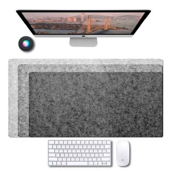 XXL Wool Felt Non-Slip Office Desk Mat & Mouse Pad - Image 4