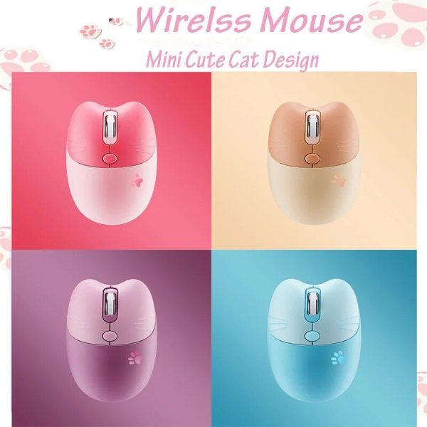 Pink Kawaii Silent Wireless Mouse - Cute Optical Gaming Mice for Laptops and PCs - Image 7