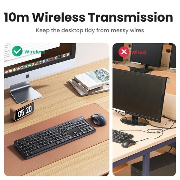 Wireless 2.4G Dual-Language Keyboard & Mouse Combo - High Precision, Ergonomic Design for Efficient Home Office Setup - Image 5