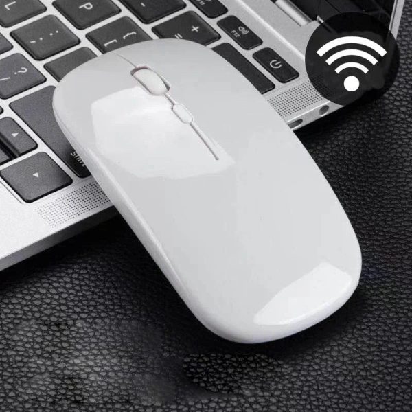 Ultra-Slim 1600DPI Silent Wireless Mouse - Rechargeable & Mute for All Devices - Image 4