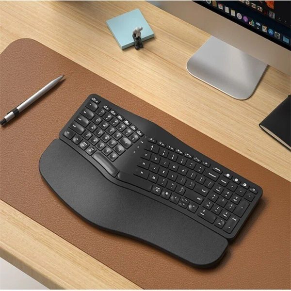 Ergonomic Split Wireless Keyboard with Backlight and Wrist Rest - Image 7