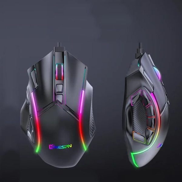 Ultimate Precision Wired Gaming Mouse - 12800 DPI, 12 Programmable Buttons, RGB Lighting