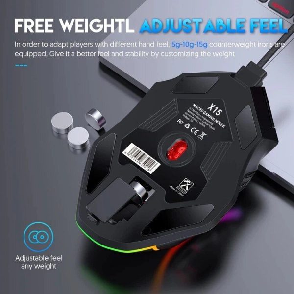 Ultimate Precision Wired Gaming Mouse - 12800 DPI, 12 Programmable Buttons, RGB Lighting - Image 6