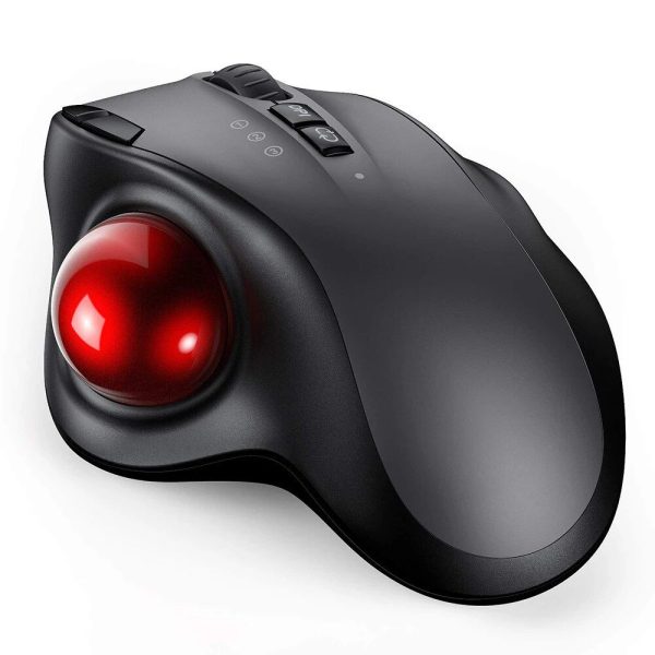 Rechargeable Ergonomic Trackball Mouse - Wireless 2.4G and Bluetooth Connectivity - 2400 DPI - Image 2