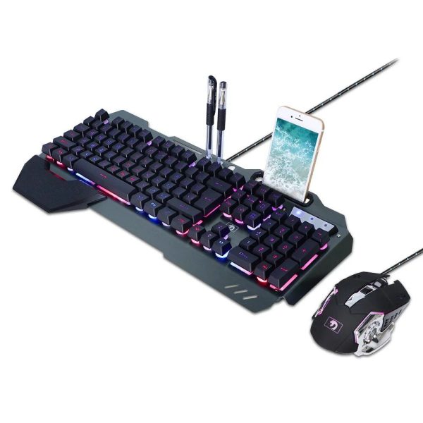 Sleek RGB LED Backlit Gamer Keyboard & Mouse Combo with Ergonomic Design and Waterproof Build - Image 7