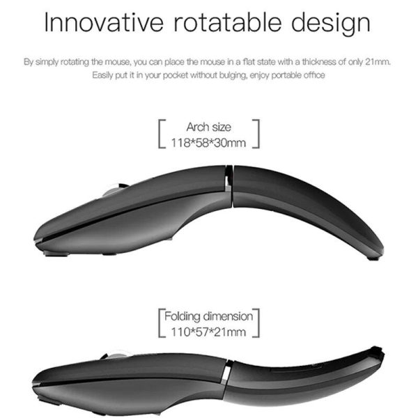 Ultra-Thin 1600 DPI Wireless Bluetooth Mouse - Rechargeable & Silent for Universal Compatibility - Image 4