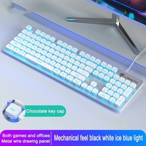 Luminous RGB Backlit Wired Gaming Keyboard with Mechanical Feel, Spill-Resistant Design, and 104 Anti-Ghosting Keys - Image 2