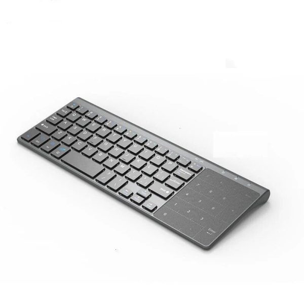 Compact Wireless Keyboard with Touchpad & Numeric Keypad for Multi-Device Control