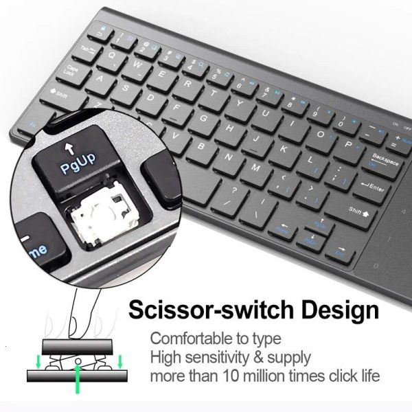 Compact Wireless Keyboard with Touchpad & Numeric Keypad for Multi-Device Control - Image 4