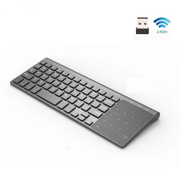 Compact Wireless Keyboard with Touchpad & Numeric Keypad for Multi-Device Control - Image 3