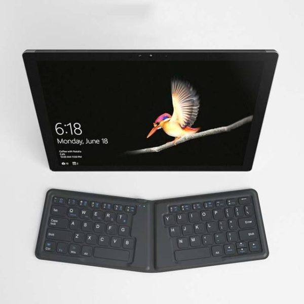 Compact Foldable Bluetooth Keyboard - Portable & Ergonomic for Multi-Device Use