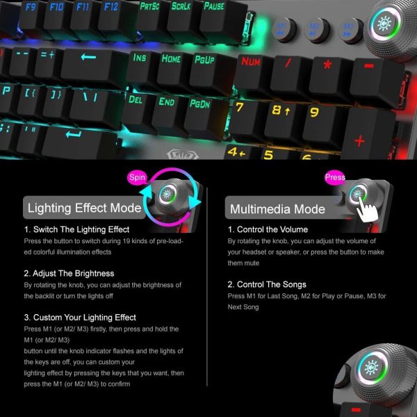 Wired Mechanical Gaming Keyboard - Image 4