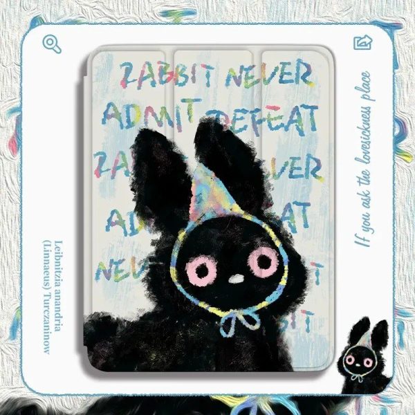 Graffiti Cat & Colorful Polka Dots iPad Case - Image 3