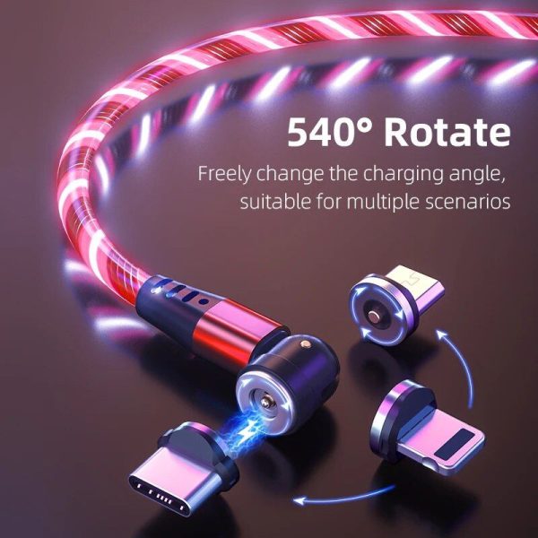 360°+180° Rotatable Luminous Magnetic Charging Cable - Image 2