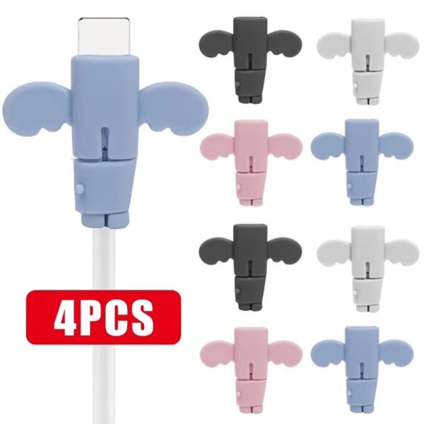 Angel Wing Silicone Cable Protector for Type C & iPhone Chargers - Image 2