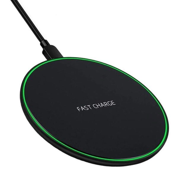 60W Fast Wireless Charging Pad for iPhone & Samsung – Sleek Design with LED Indicator