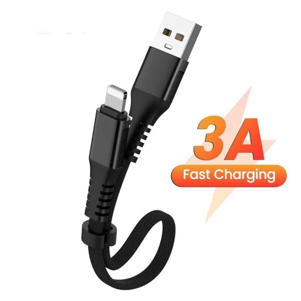 Compact 3A Fast-Charging USB Cable - Universal Compatibility for iPhone & Android Devices - Image 2